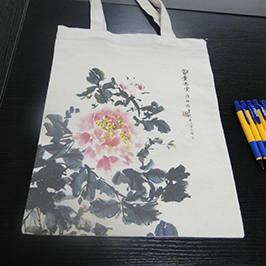 Canvas bag printing sample by A2 t-shirt printer WER-D4880T