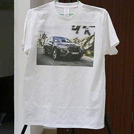 White t-shirt printing sample by A3 t-shirt printer WER-E2000T 2